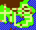 In-game map of the Kanto region from Generation II