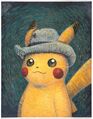 Pikachu artwork for the "Pokémon x Van Gogh" art collaboration