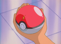 The Poké Ball containing Pikachu in Pokémon - I Choose You!