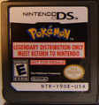 United States Summer 2013 Shiny Pokémon of Myth distribution cartridge