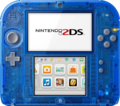 Nintendo 2DS Transparent Blue's front