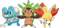 Kalos starter Pokémon