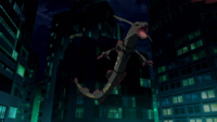 A Shiny Rayquaza summoned by Hoopa