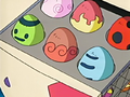 Some Eggs in a cart in May's Egg-Cellent Adventure