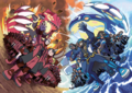 Team Magma vs. Team Aqua artwork