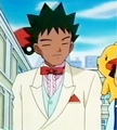 Brock wearing a tuxedo