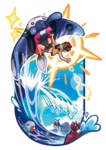 Mantine Surf artwork from Pokémon Ultra Sun and Ultra Moon