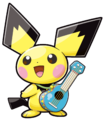 Pichu with a ukulele