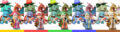 Pokémon Trainer's palette swaps in Super Smash Bros. Brawl
