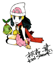 Dawn and Turtwig Sugimori.png