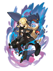 Cynthia and her Garchomp.png