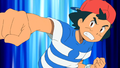 Ash wearing his sixth hat backwards