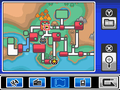 The map function in HeartGold and SoulSilver, displaying the Johto half of the map