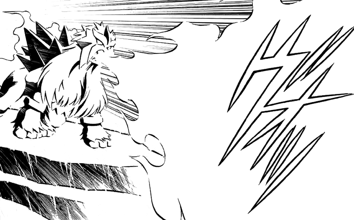 File Entei Flamethrower M Manga Png Bulbapedia The Community