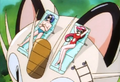 Team Rocket in their swimsuits