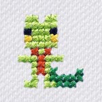 "The Treecko embroidery from the Pokémon Shirts clothing line."