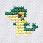 "The Snivy embroidery from the Pokémon Shirts clothing line."