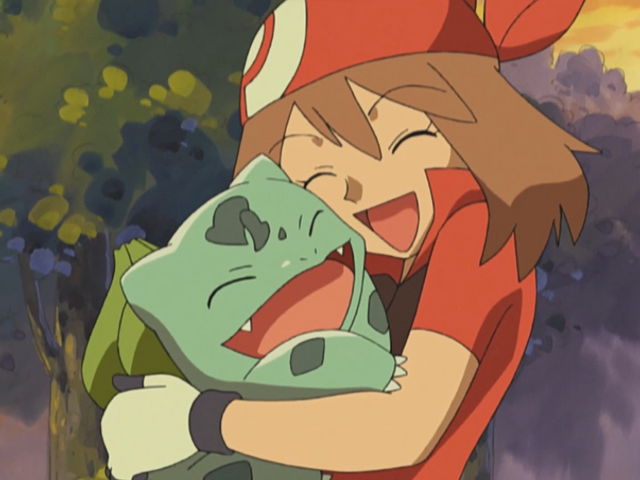 File:May catching Bulbasaur.png