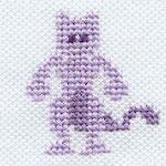 "The Mewtwo embroidery from the Pokémon Shirts clothing line."