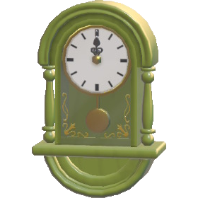 File:Antique clock Lime 1 Pokopia Model.png