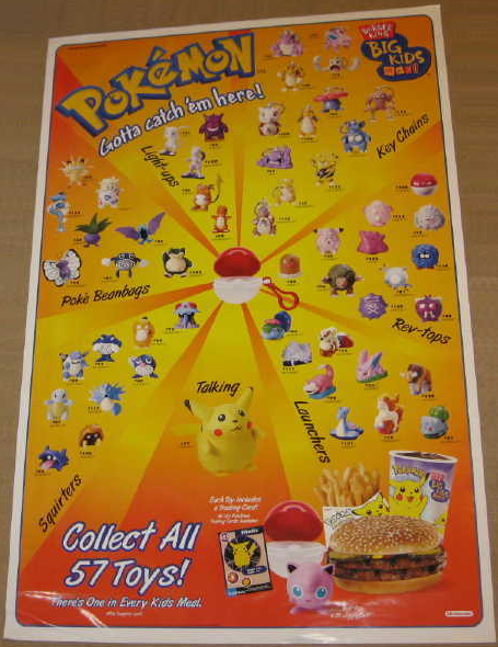 burger king pikachu card