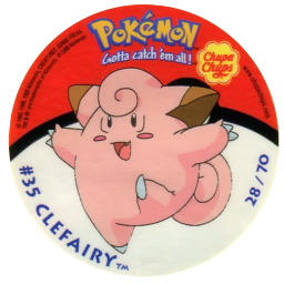 Pokémon Stickers series 1 Chupa Chups Clefairy 28.png