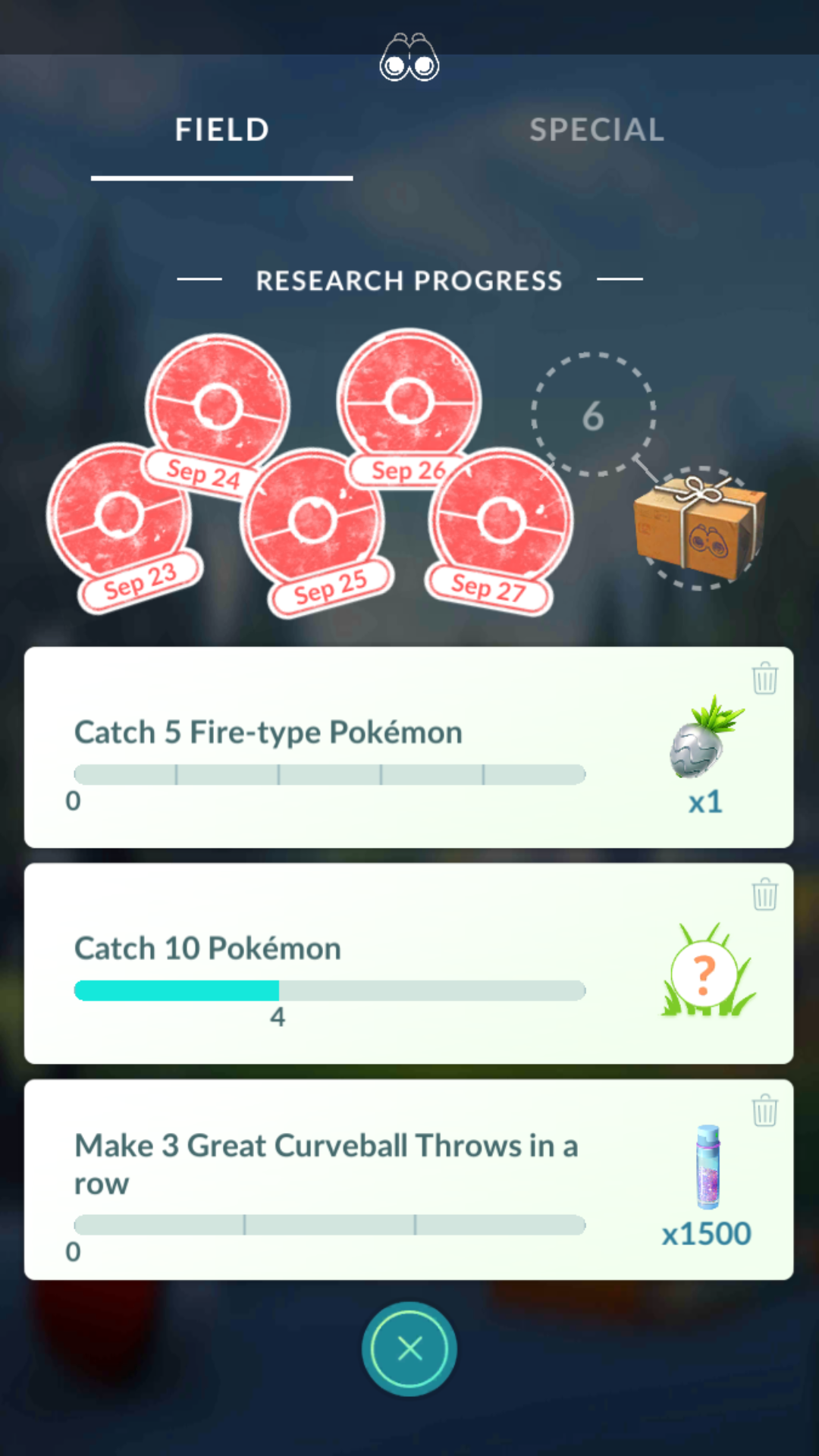 complete 3 field research tasks pokemon go