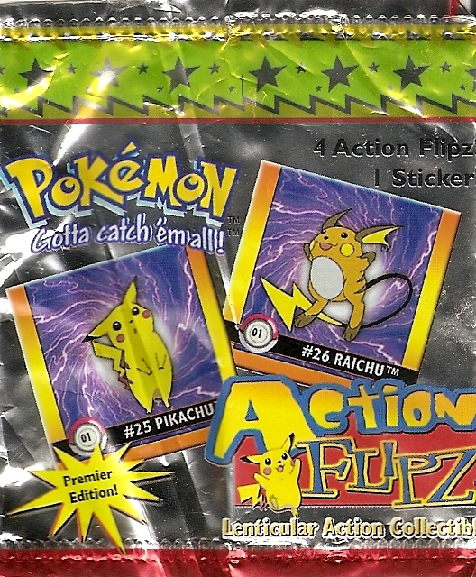 Pokemon Series 1 Action Flipz Original 1999 Nr 10 Pikachu Raichu 