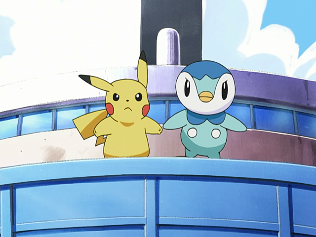 pikachu using electric boat red