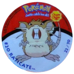 Pokémon Stickers series 1 Chupa Chups Raticate 22.png