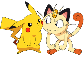 File:Pikachu Meowth rivalry.png
