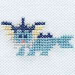 "The Vaporeon embroidery from the Pokémon Shirts clothing line."