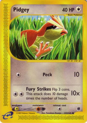Pokemon Card Pidgey Normal Type Common Japanese Version No. 016