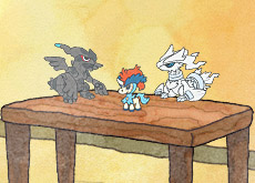 DW Reshiram Zekrom and Keldeo Pokémon Dolls.png