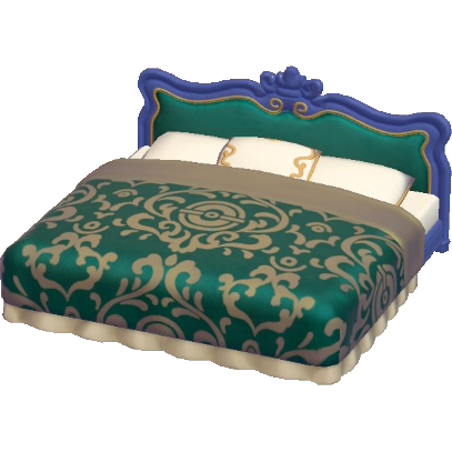 File:Antique bed Navy 2 Pokopia Model.png
