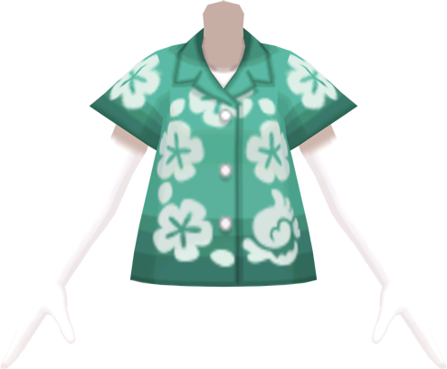 File:USUM Alola Shirt Green f.png