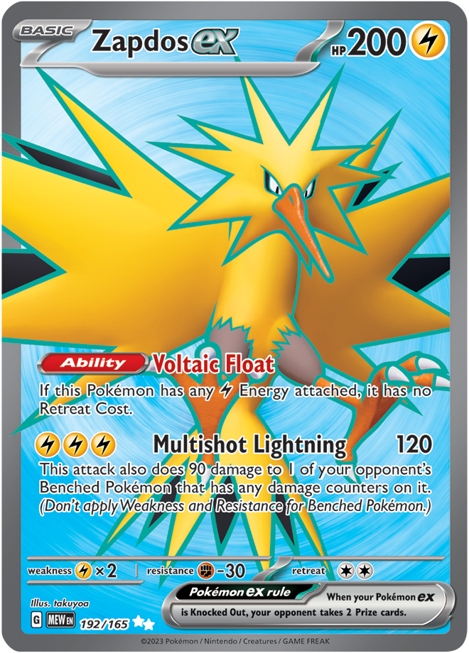 Zapdos ex (151 145) - Bulbapedia, the community-driven Pokémon
