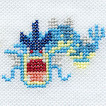 "The Gyarados embroidery from the Pokémon Shirts clothing line."