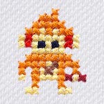 "The Chimchar embroidery from the Pokémon Shirts clothing line."