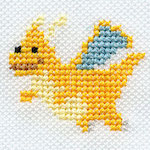 "The Dragonite embroidery from the Pokémon Shirts clothing line."