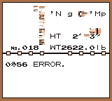 A 56 Error in Pokémon Blue