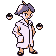 Psychic with black Poké Balls in Pokémon Red and Blue