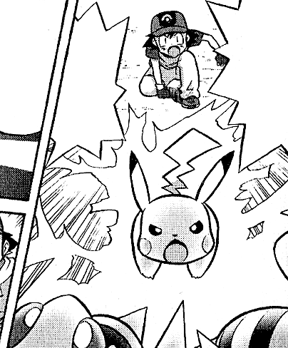 File:Ash Pikachu Volt Tackle M09 manga.png - Bulbapedia, the community ...