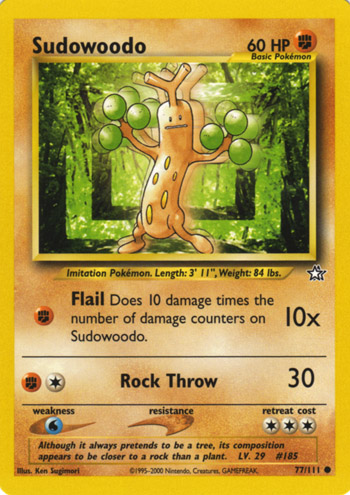 pokemon sudowoodo card Sudowoodo Pokemon Card Credit Card Skin