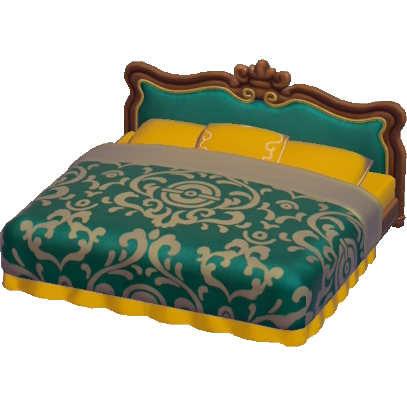 File:Antique bed Yellow 3 Pokopia Model.png