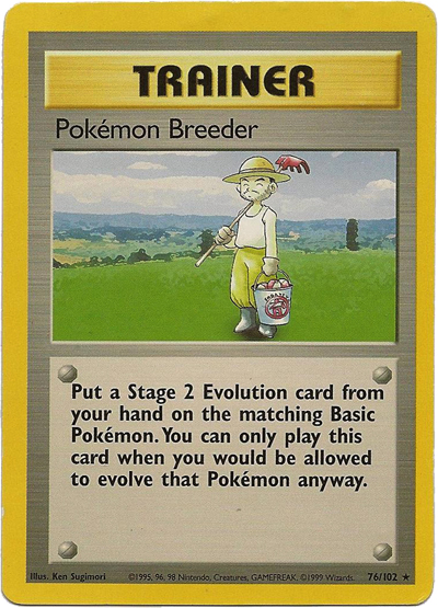 Pokemon Card Japanese Pokemon Breeder Rare Base Set Trainer EX 