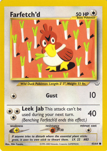 Farfetch'd (Neo Revelation 43) - Bulbapedia, the community-driven