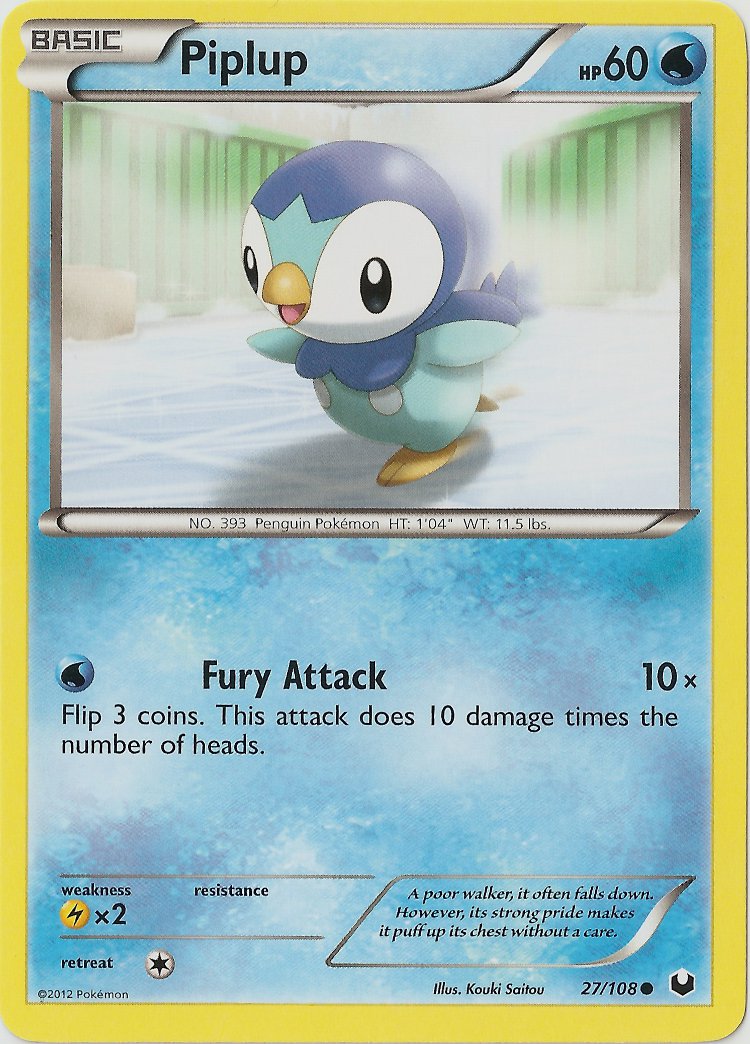 Piplup (Dark Explorers 27) - Bulbapedia, the community-driven Pokémon ...