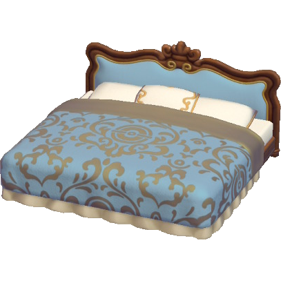 File:Antique bed Cyan 1 Pokopia Model.png