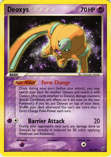 Deoxys EX - PTCGL Pokemon Codes